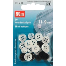 Vegyes gomb, fehér, 11+9 mm, 30 db-os