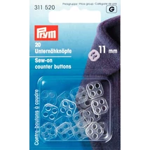 Műanyag 4 lyukú gomb, 11 mm, 20 db-os
