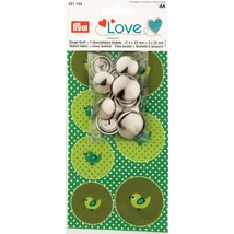 Prym Love fém alapú behúzható gomb (zöld madaras)