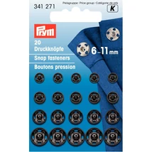Patent fekete, 6-11 mm, 20 db-os