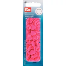 Szív alakú műanyag patent pink