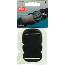 Overall csat, fekete műanyag 30 mm