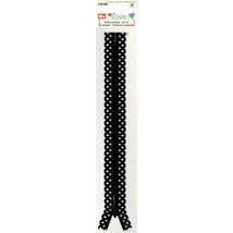 Cipzár, csipkés (fekete, 20 cm)