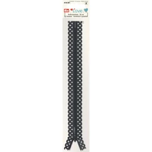 Cipzár, csipkés (sötétszürke, 20 cm)