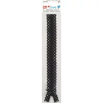 Cipzár, csipkés (fekete, 40 cm)