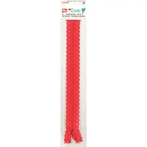Cipzár, csipkés (piros, 40 cm)