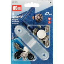 Kerek fém patent 17 mm amerikai csillag mintás