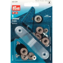 Kerek fém csillag mintás patent 17 mm