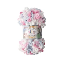 Puffy fine color 5945 - szürke-fehér-rózsaszín