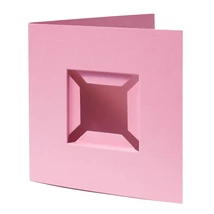 Díszkártya 3D sötét rózsaszín