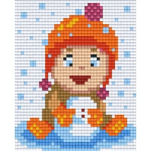 Pixelhobby minta - hóember készül