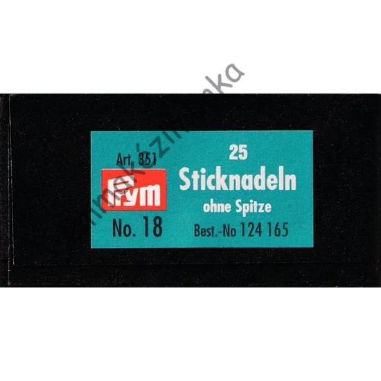 Hímzőtű (tompa) ezüst befűzővel (Nr. 18, 25db-os)