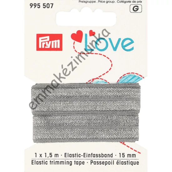 Prym Love elasztikus pánt - szürke