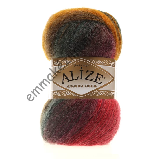 Angora Gold Batik 3368 - mustár-zöld-lila