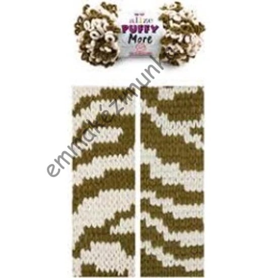 Puffy more 6264 khaki-ekrü