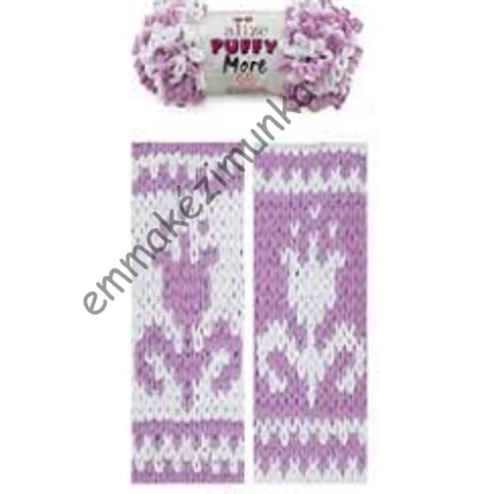 Puffy more 6283 lila-fehér