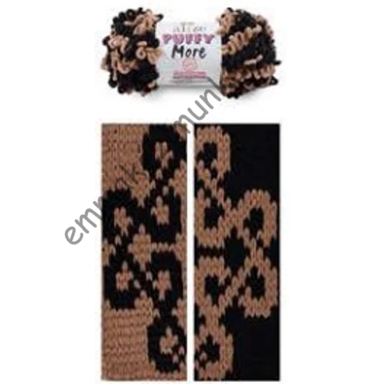 Puffy more 6289 drapp-fekete