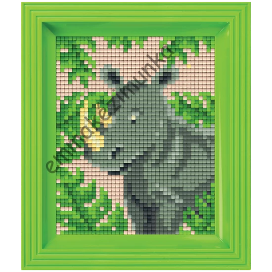 Pixel készlet - Orrszarvú (dzsungel)