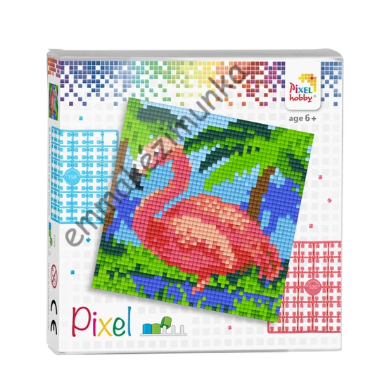 Pixel szett 4 alaplapos - Flamingó